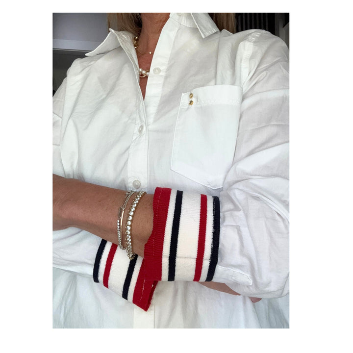 White Essential - Regatta Stripe Cuff