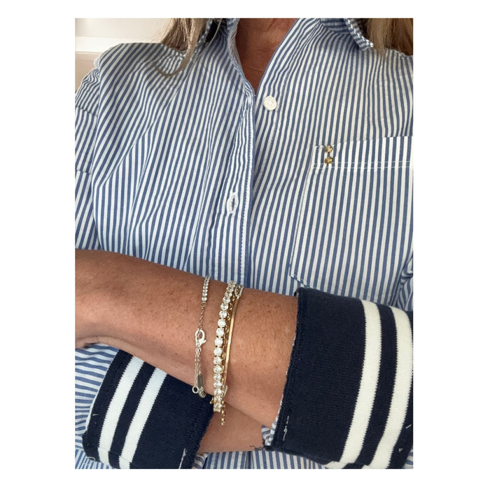 Blue Striped Essential - Navy Stripe Cuff