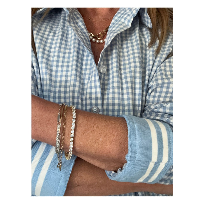 Sky Check Cuffed - Sky Stripe Cuff