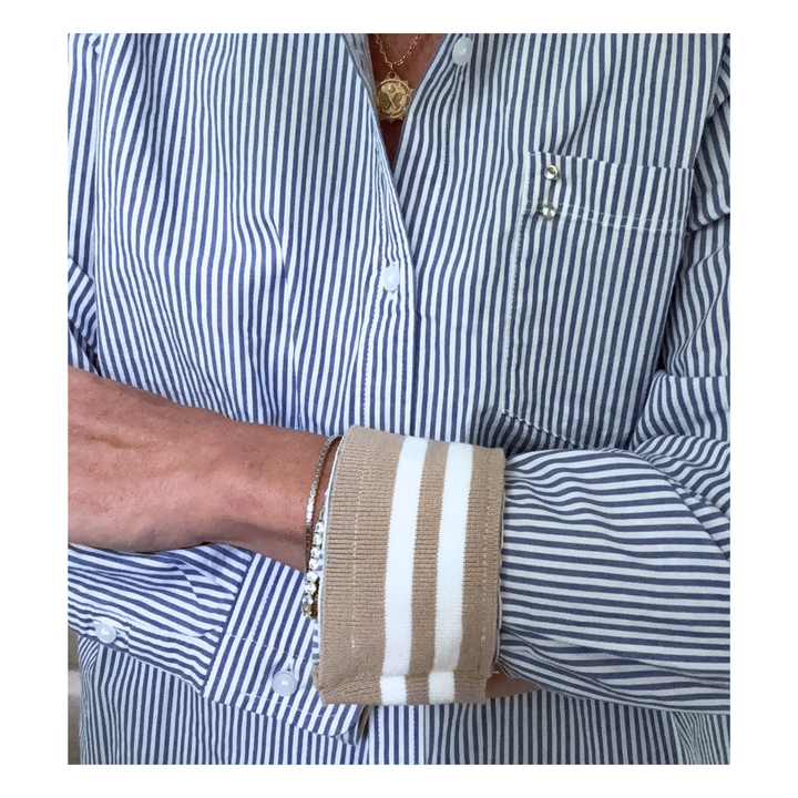 The Cuffed - Essential Striped  - Tan Stripe