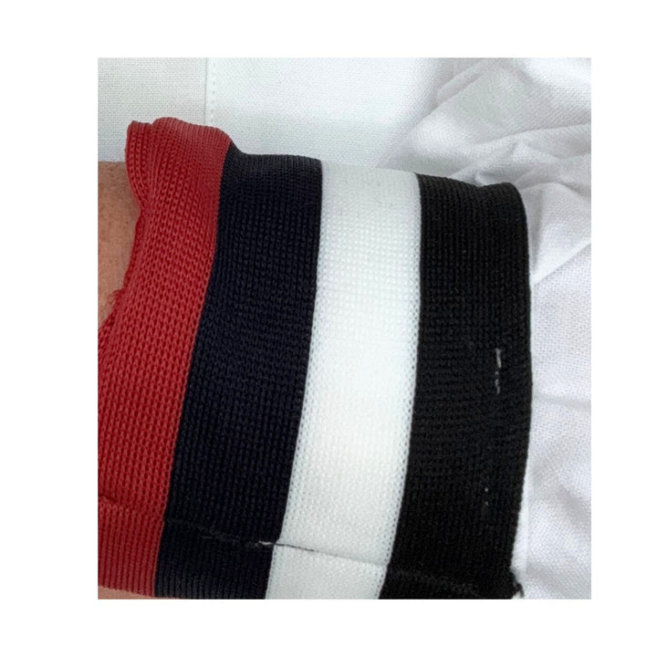 White Relaxed - Bold Stripe Cuff
