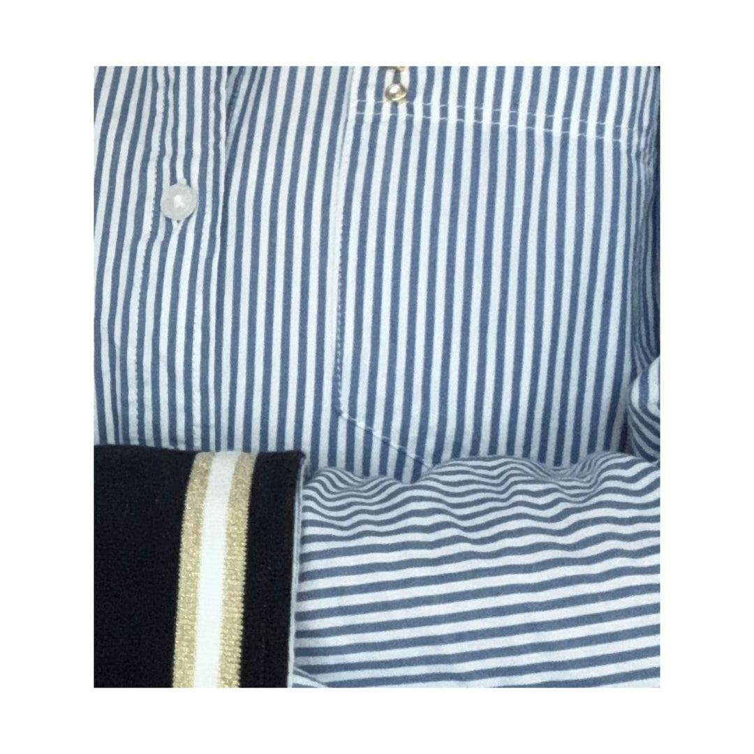Blue Striped Essential - Navy Shimmer Stripe Cuff