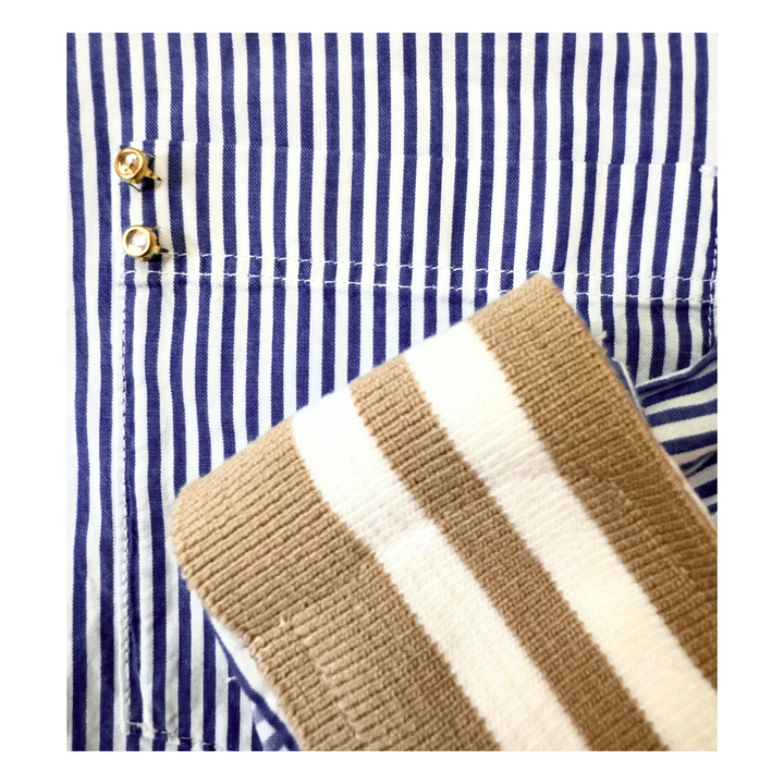 The Cuffed - Essential Striped  - Tan Stripe