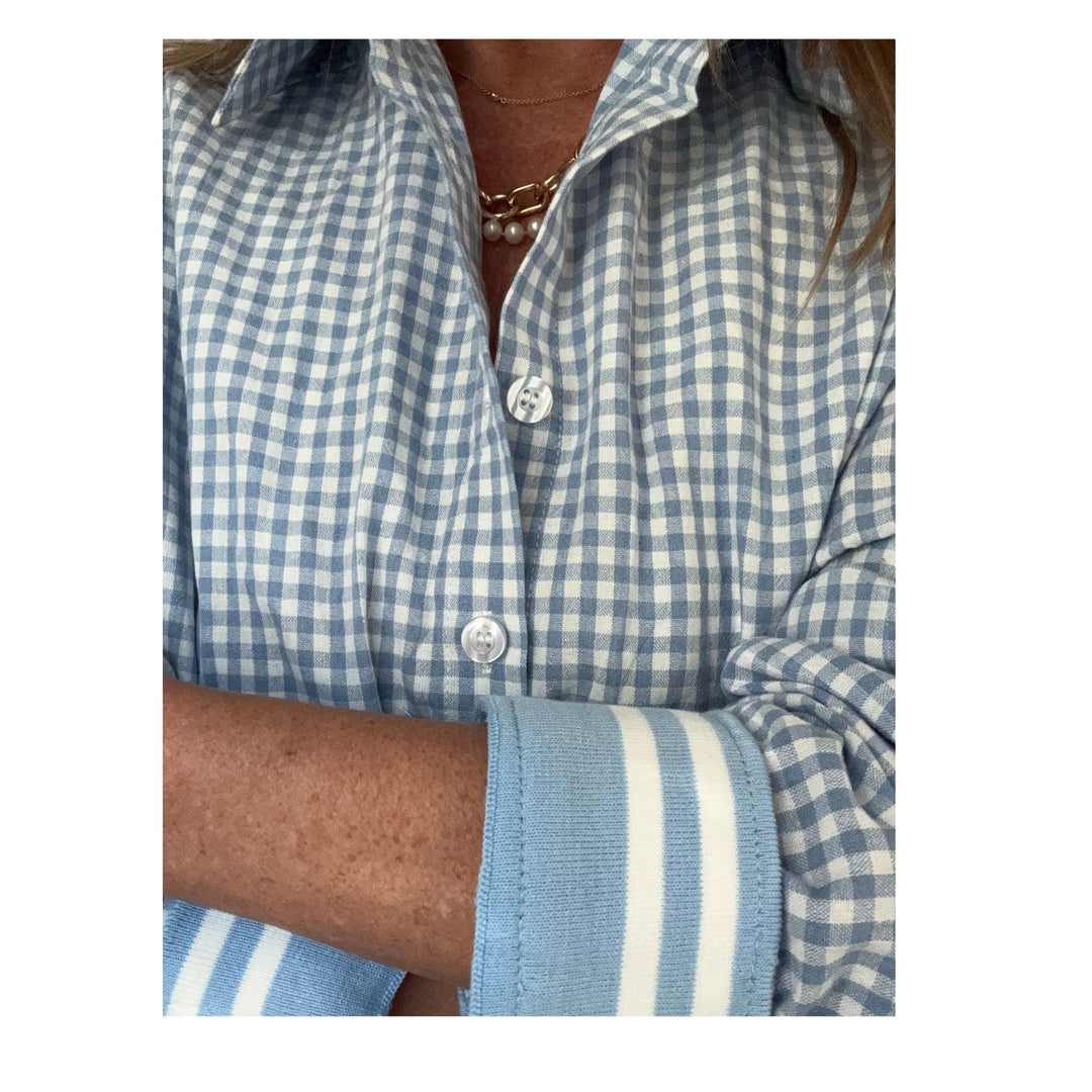 Sky Check Cuffed - Sky Stripe Cuff