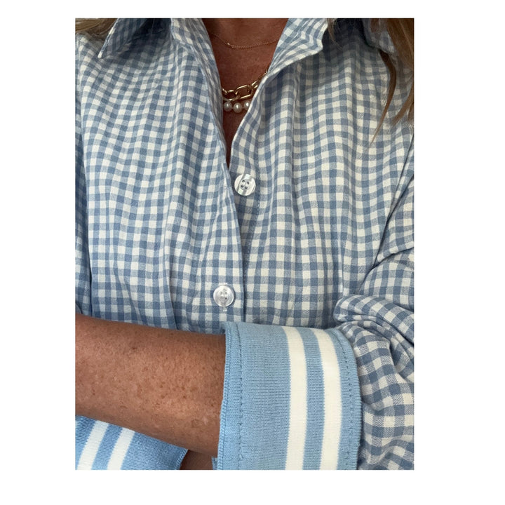 Sky Check Cuffed - Sky Stripe Cuff