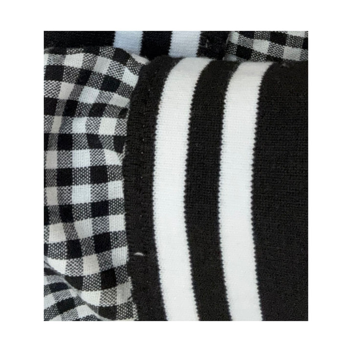 Black Check Cuffed - Black Stripe Cuff