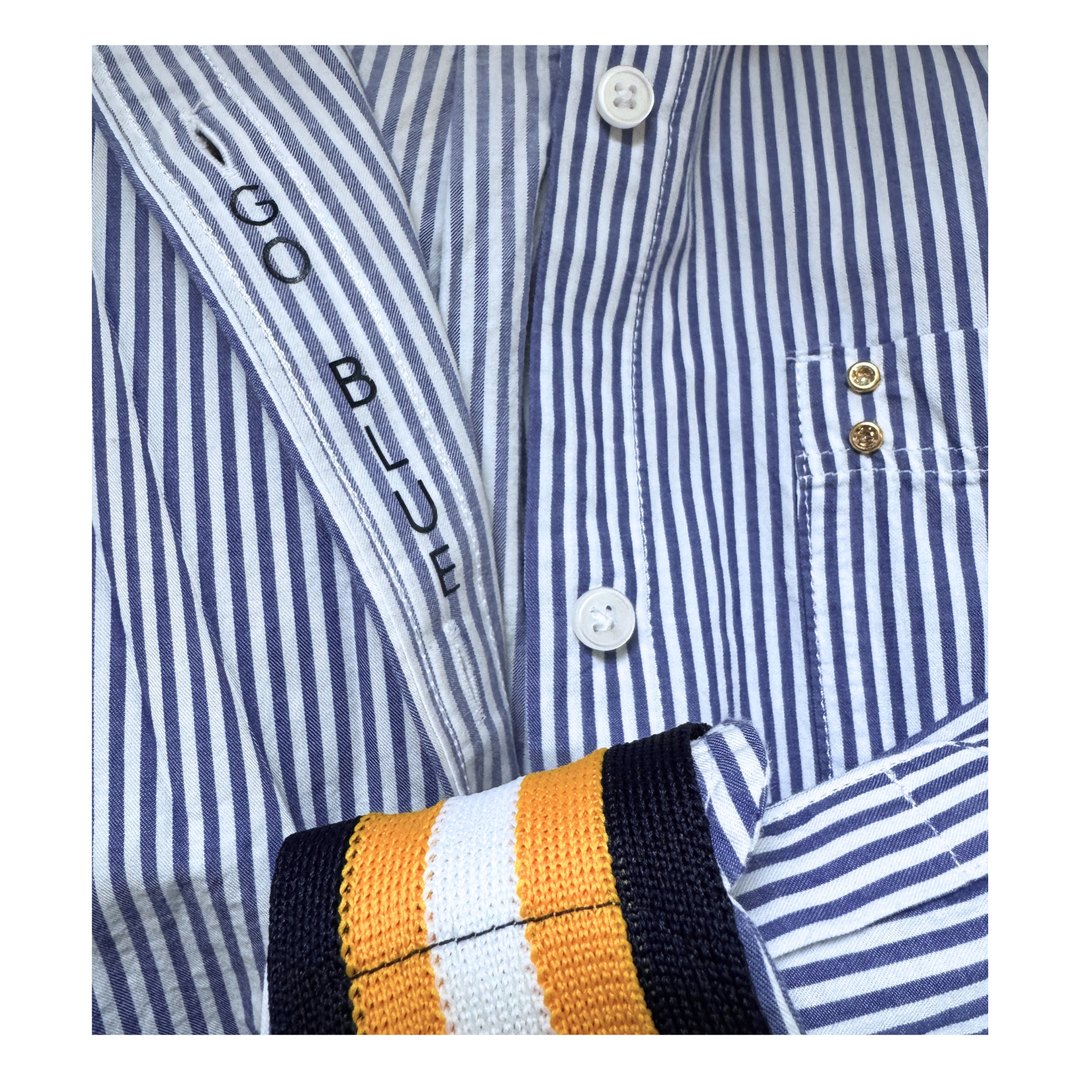 The Cuffed - Essential Striped  - Go Blue