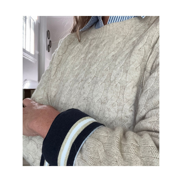 Blue Striped Essential - Navy Shimmer Stripe Cuff