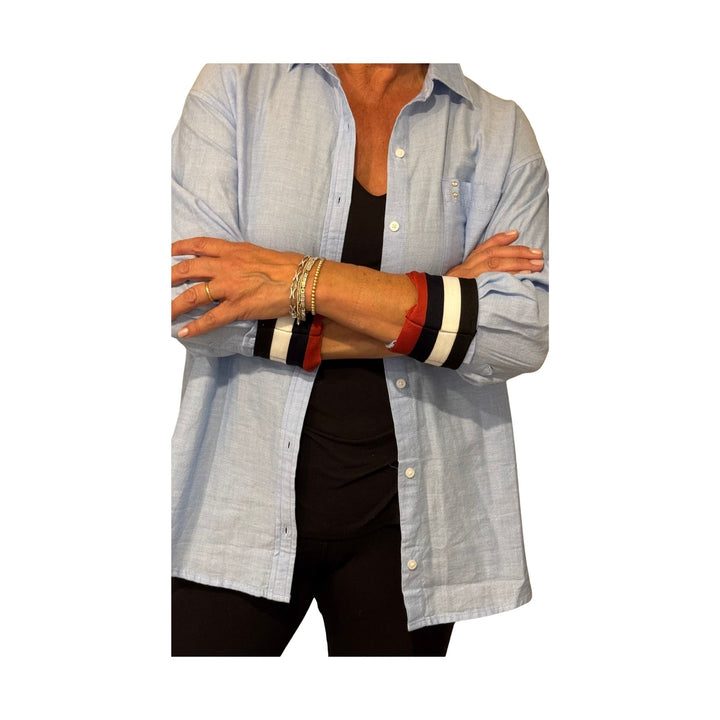 Sky Relaxed - Bold Stripe Cuff