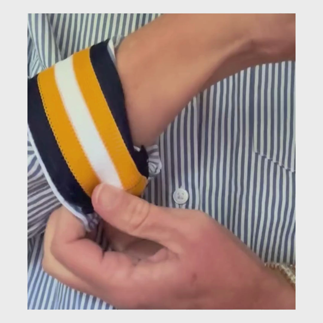 The Cuffed - Essential Striped  - Go Blue