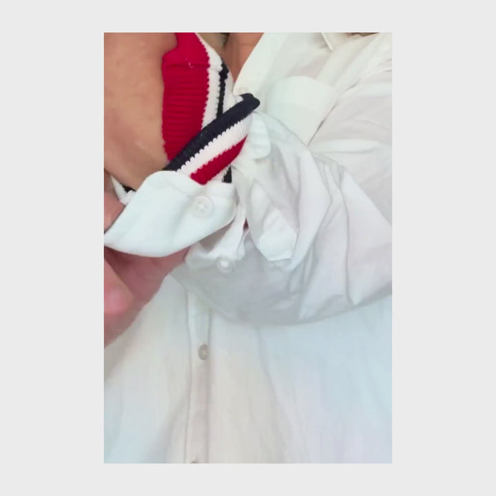 White Essential - Regatta Stripe Cuff